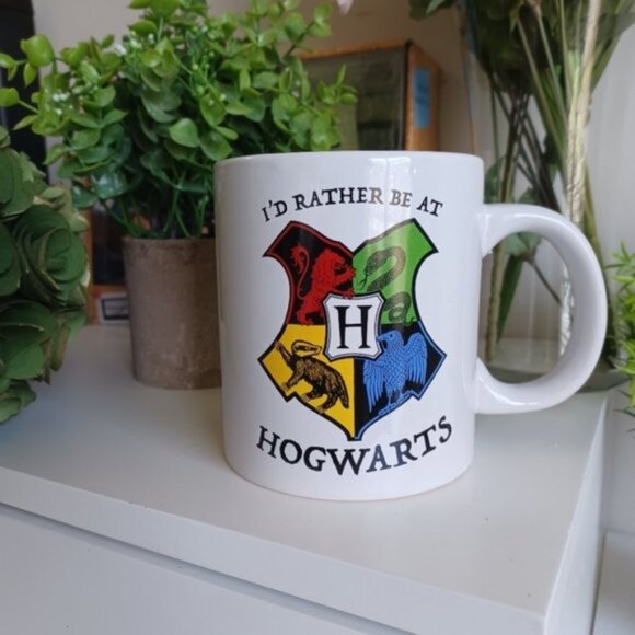 Harry Potter "I'd Rather Be at Hogwarts" Mug | 14oz | Ceramic - Picture 1 of 3